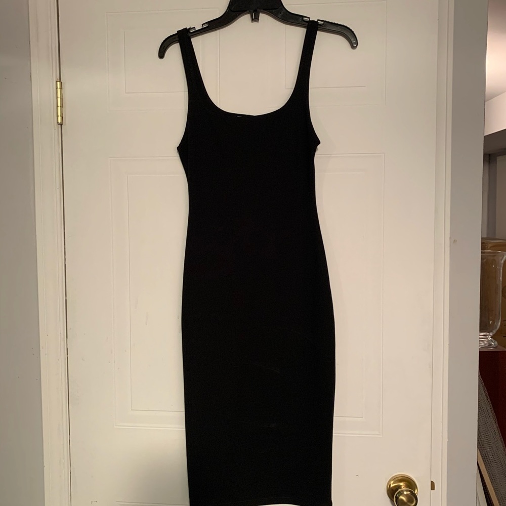 Black Zara tank dress with slit. Basic